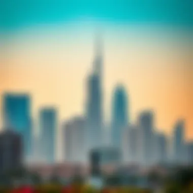 Skyline of Dubai showcasing modern architecture