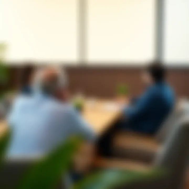 A strategic meeting setting discussing visa regulations