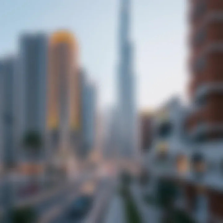 Urban Integration of برج المستقبل دبي Render of برج المستقبل دبي integrated into Dubai's urban landscape