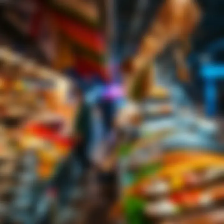 Seafood Delights in Dubai Vibrant display of fish and seafood at the waterfront market