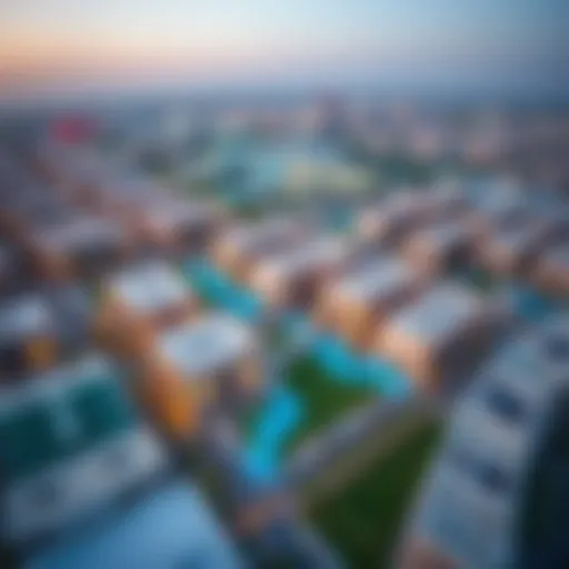 Aerial view showcasing the modern architecture of Westzone Dubailand