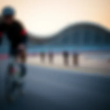Group of cyclists participating in a community event on the track