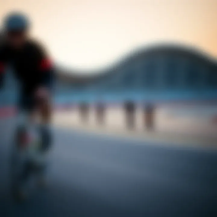 Group of cyclists participating in a community event on the track